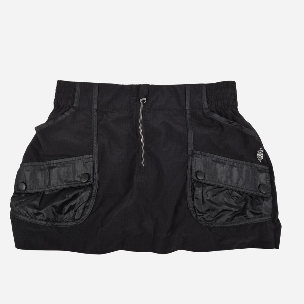 Free People Movement black cargo mini skirt with pockets